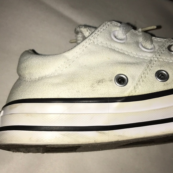 Women’s Low Top White Converse Size 6 - Picture 6 of 12